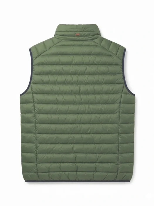 Men's Green Padded Vest Back