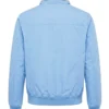 Men's Light Blue Cotton Zipper Jacket Back