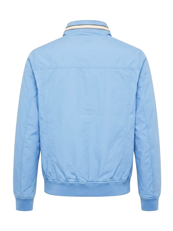 Men’s Light Blue Cotton Zipper Jacket Back