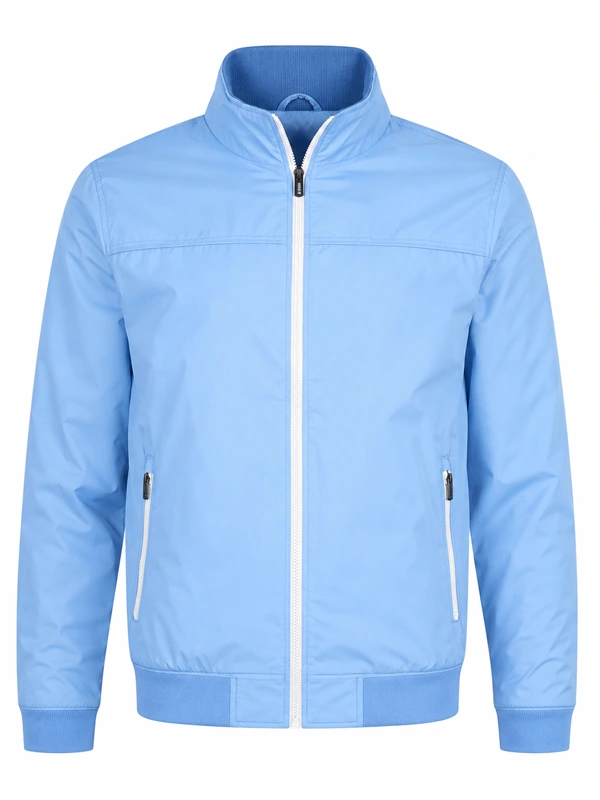 Men’s Light Blue Cotton Zipper Jacket