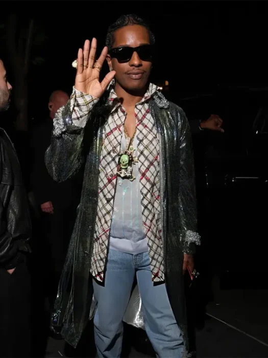 Met Gala After Party A$AP Rocky Green Coat
