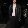 Met Gala Troye Sivan Leather Coat Black