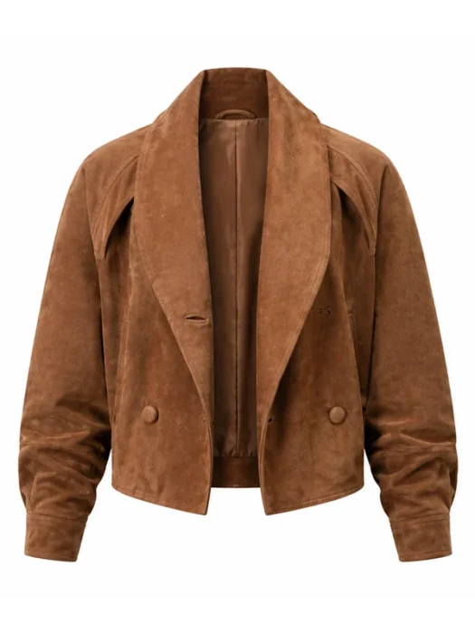 NYC 2026 Annabelle Wallis Brown Jacket Front