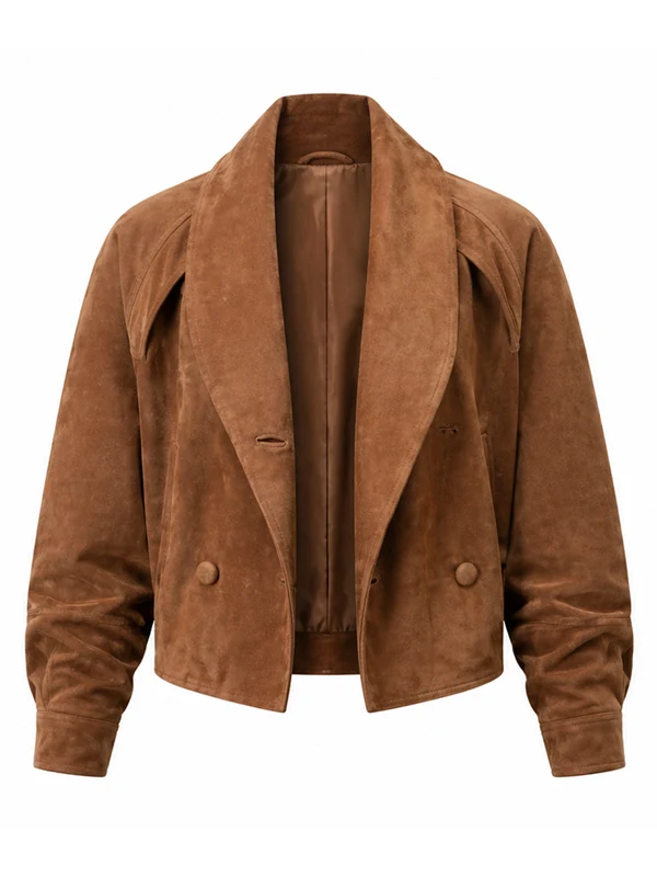 NYC 2026 Annabelle Wallis Brown Jacket Front
