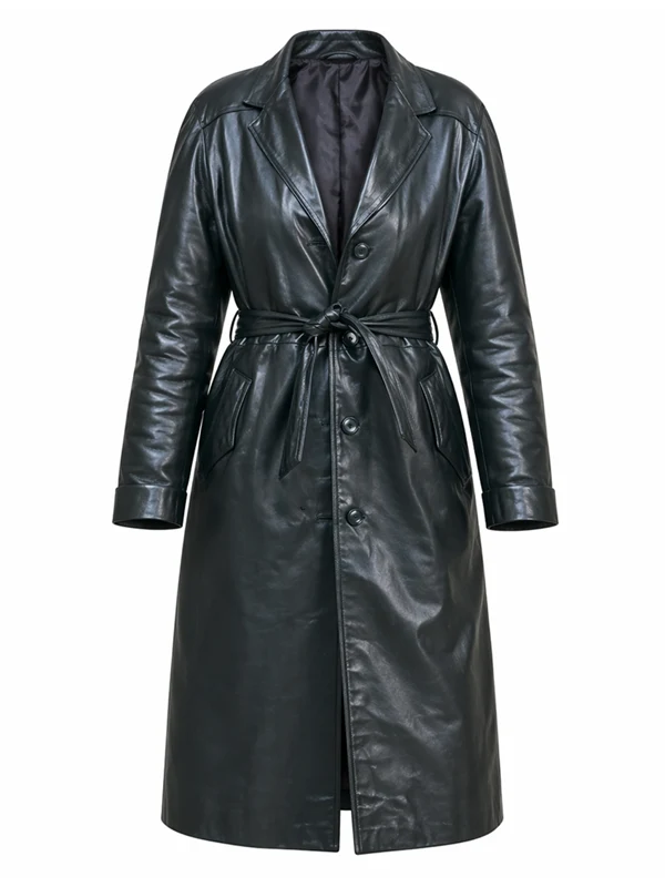 NYC 2026 Jackie Apostel Black Coat Front