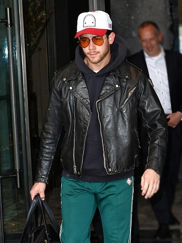 NYC 2026 Nick Jonas Black Jacket