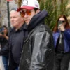 NYC 2026 Nick Jonas Black Leather Jacket