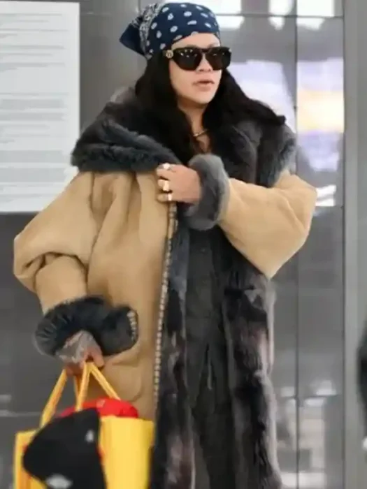 NYC 2026 Rihanna Beige Coat