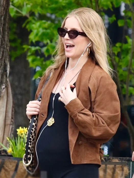 NYC Annabelle Wallis Brown Suede Jacket