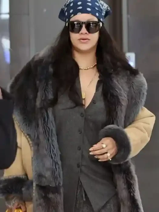 NYC Rihanna Beige Long Coat