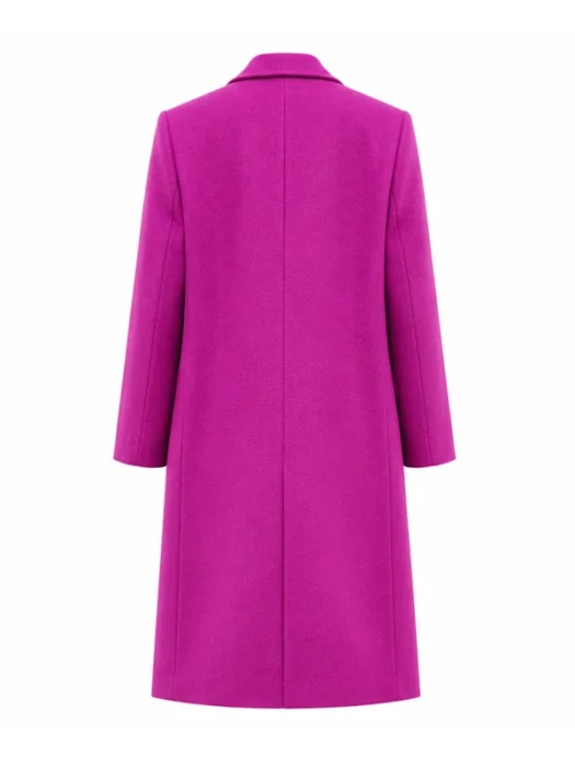 New York City 2026 Sarah Pidgeon Purple Coat Back
