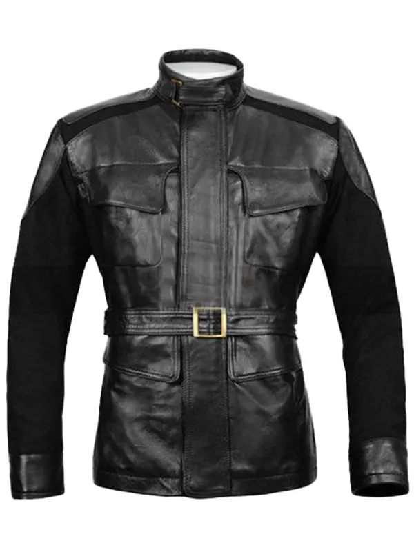 Nick Belted Mens Black Jacket