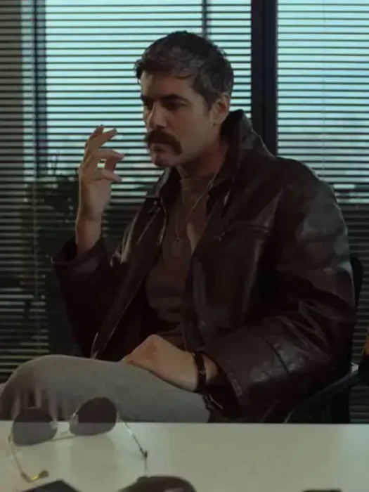 Nik Xhelilaj Policë për jetë Leather Jacket