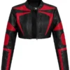 Not Like The Rest Faux Moto Jacket Black And Red
