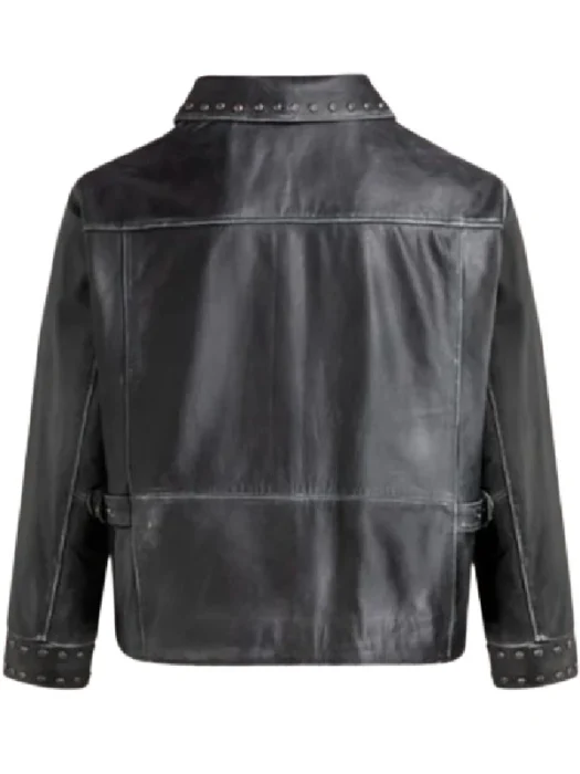 Off Campus 2026 Josh Heuston Leather Jacket back