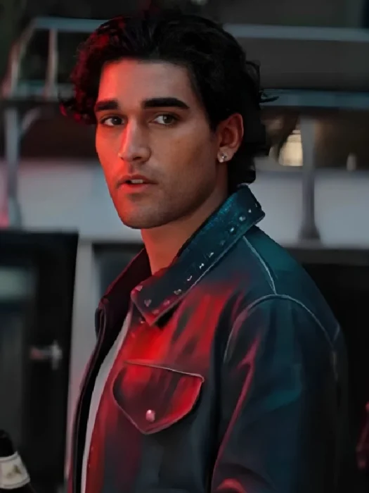 Off Campus 2026 Josh Heuston Leather Jacket model