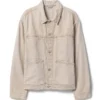 Off Campus 2026 Miles Gutierrez-Riley Beige Trucker Jacket