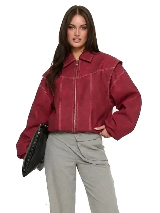 Off Campus Allie Hayes Red Jacket front