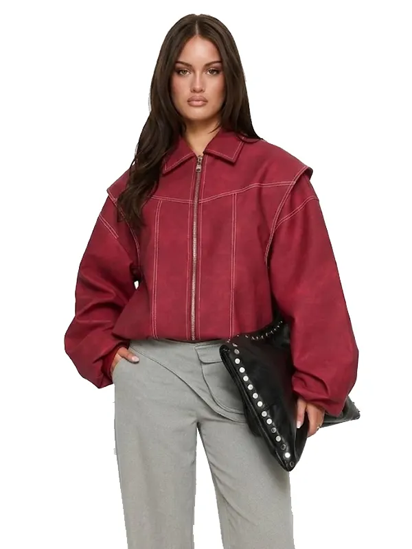 Off Campus Allie Hayes Red Jacket side