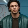 Off Campus Garrett Graham Charcoal Green Leather Jacket