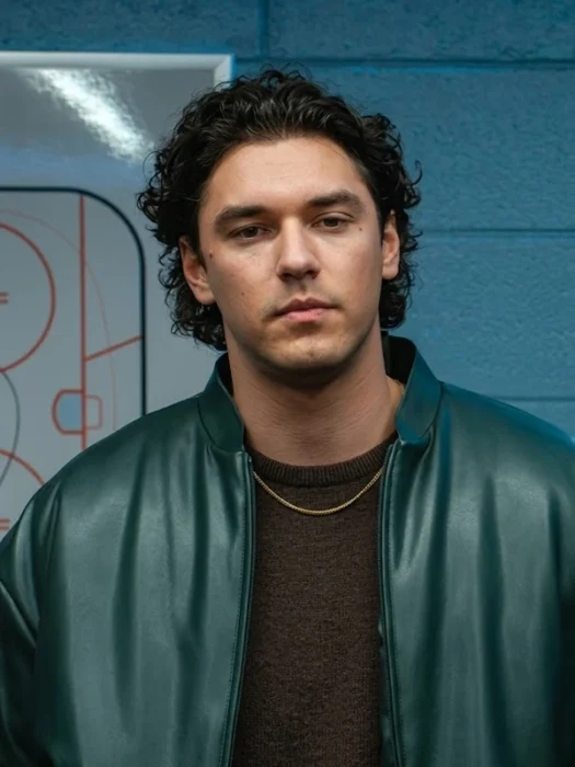 Off Campus Garrett Graham Charcoal Green Leather Jacket
