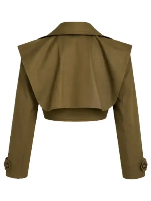 On A Ride Trench Jacket And Short Jacket - Olive Back