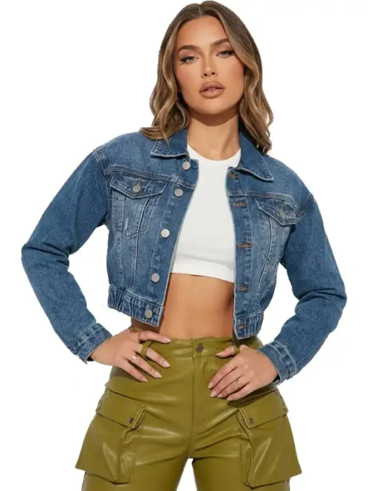 Out Of Time Denim Bomber Jacket - Dark Wash