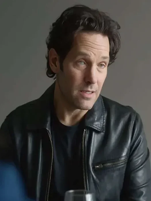 Paul Rudd Power Ballad Black Leather Jacket