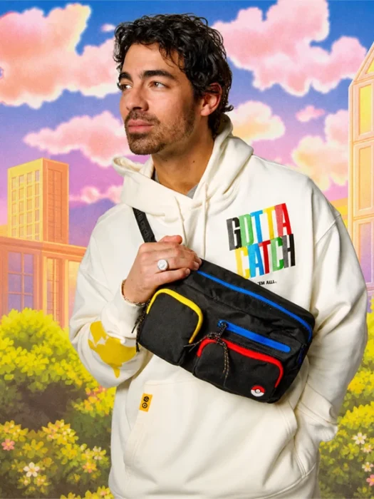 Pokemon Gotta Catch Joe Jonas White Hoodie