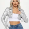 Pop It Crop It Faux Leather Jacket