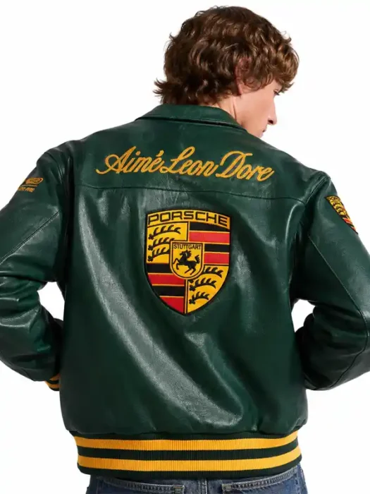 Porsche Leather Green Jacket Back