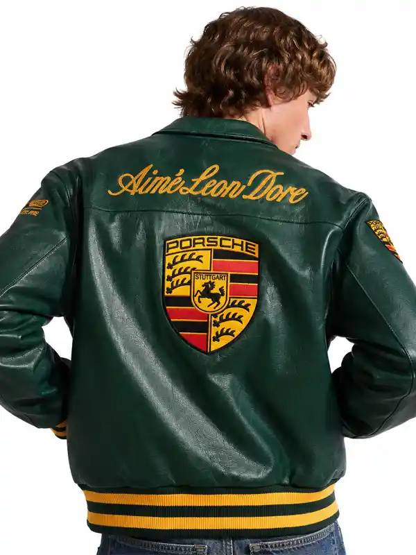 Porsche Leather Green Jacket Back
