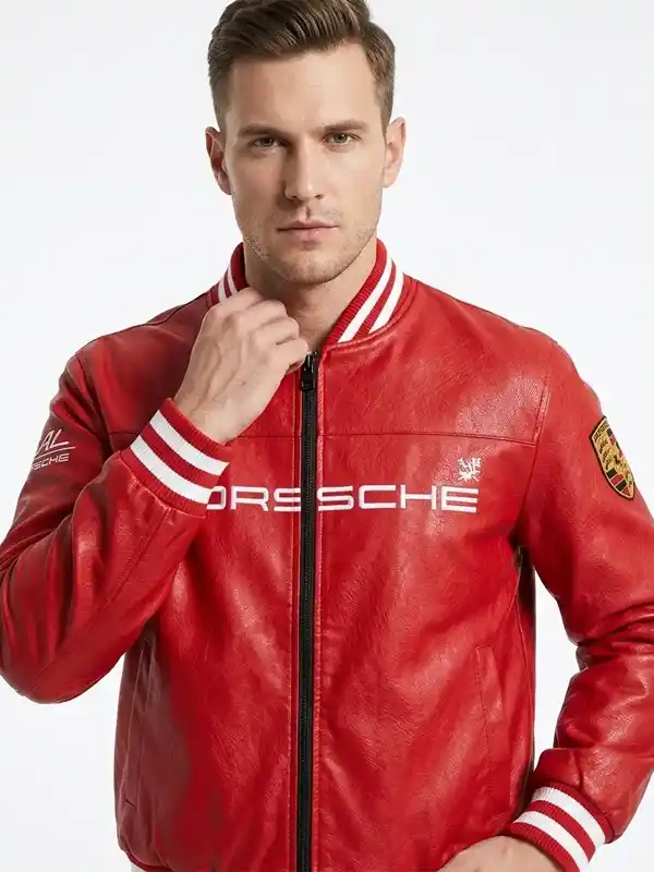 Porsche Leather Red Jacket