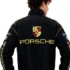 Porsche Vintage Black Racing Jacket Back