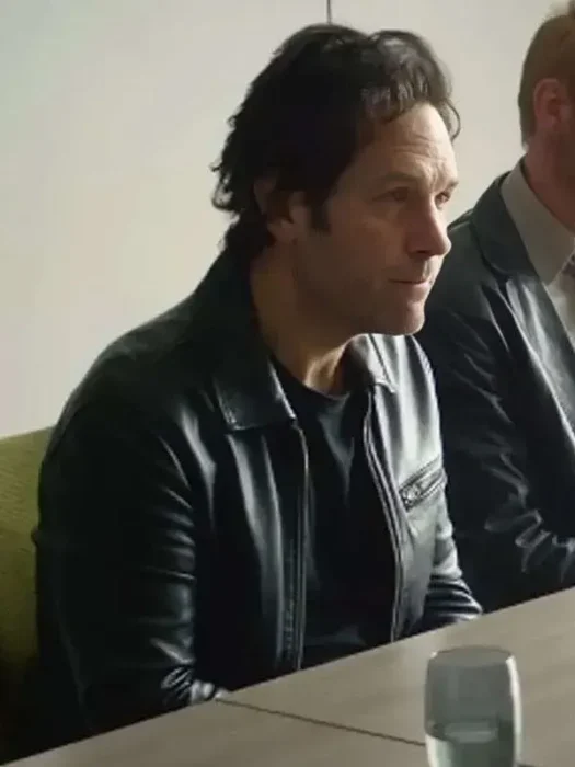 Power Ballad Paul Rudd Leather Black Jacket