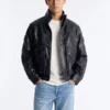 Pressure Reactive Faux Leather Moto Jacket