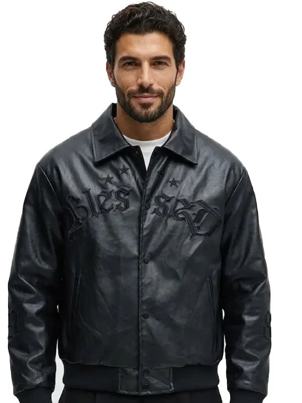 Relaxed Blessed Embroidered Coach Jacket