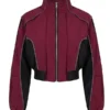Set The Trend Windbreaker Jacket - Burgundy combo
