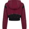 Set The Trend Windbreaker Jacket - Burgundy combo Back