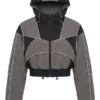 Set The Trend Windbreaker Jacket - Charcoal combo