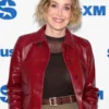 Sharon Stone Leather Jacket Red