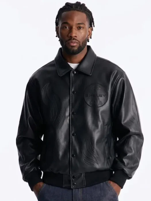 Shelby Racing Embossed Faux Leather Jacket