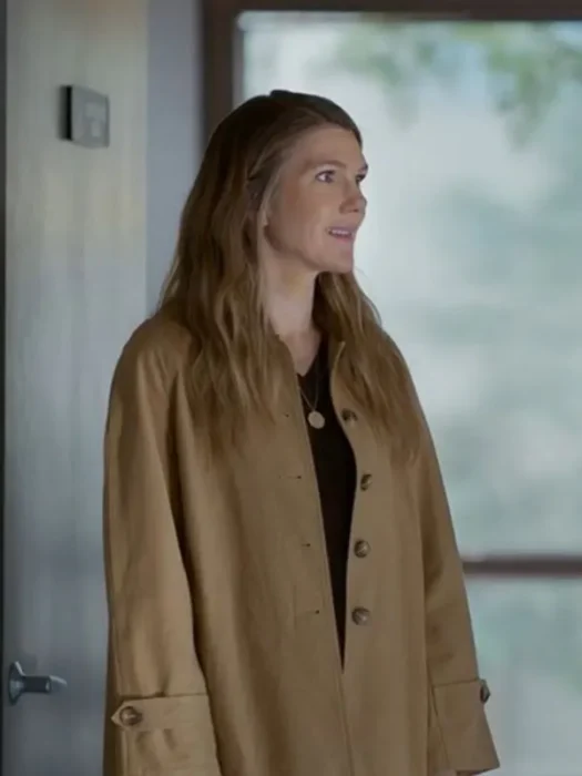 Shrinking S03 Lily Rabe Meg Brown Coat
