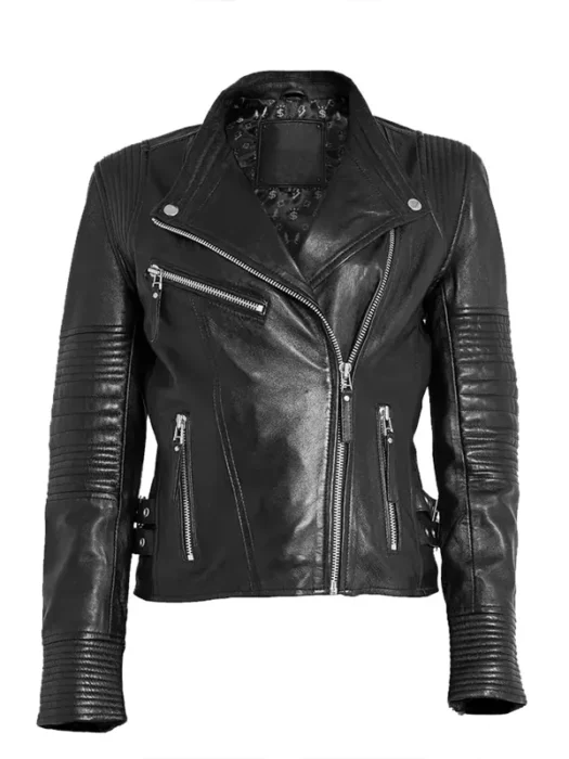 Slim Fit Biker Black Leather Jacket