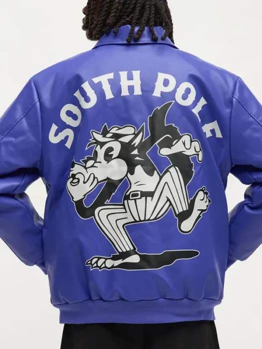 Southpole Midnight Riot Faux Leather Varsity Jacket Back