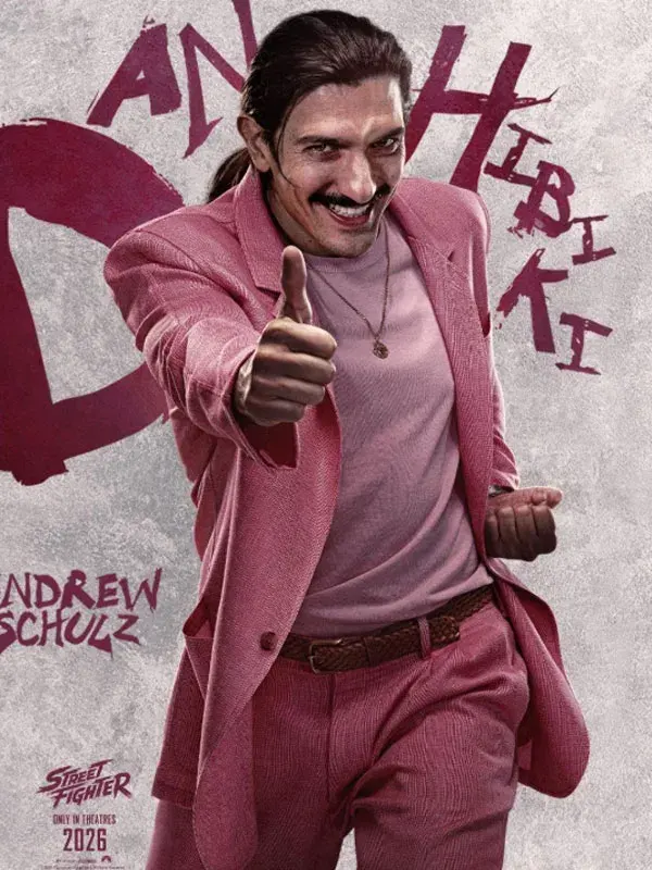 Street Fighter Andrew Schulz Pink Blazer