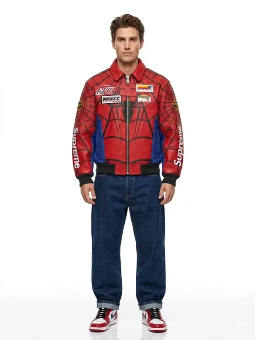 Supreme Spider Man Red And Blue Jacket