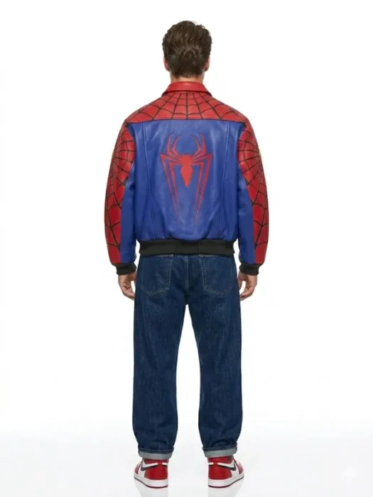 Supreme Spider Man Red And Blue Jacket Back