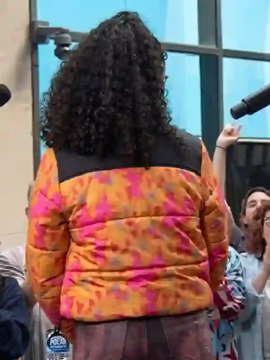 The Today Show Christiani Pitts Flower Puffer Jacket Back