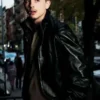 Timothee Chalamet Black Leather Jacket